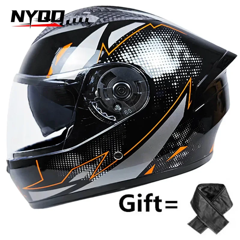 

Double Lens Motorcycle Electric Bicycle Full Helmet Men's and Women's Four Season Universal Safety Helmet Full Face Helmet