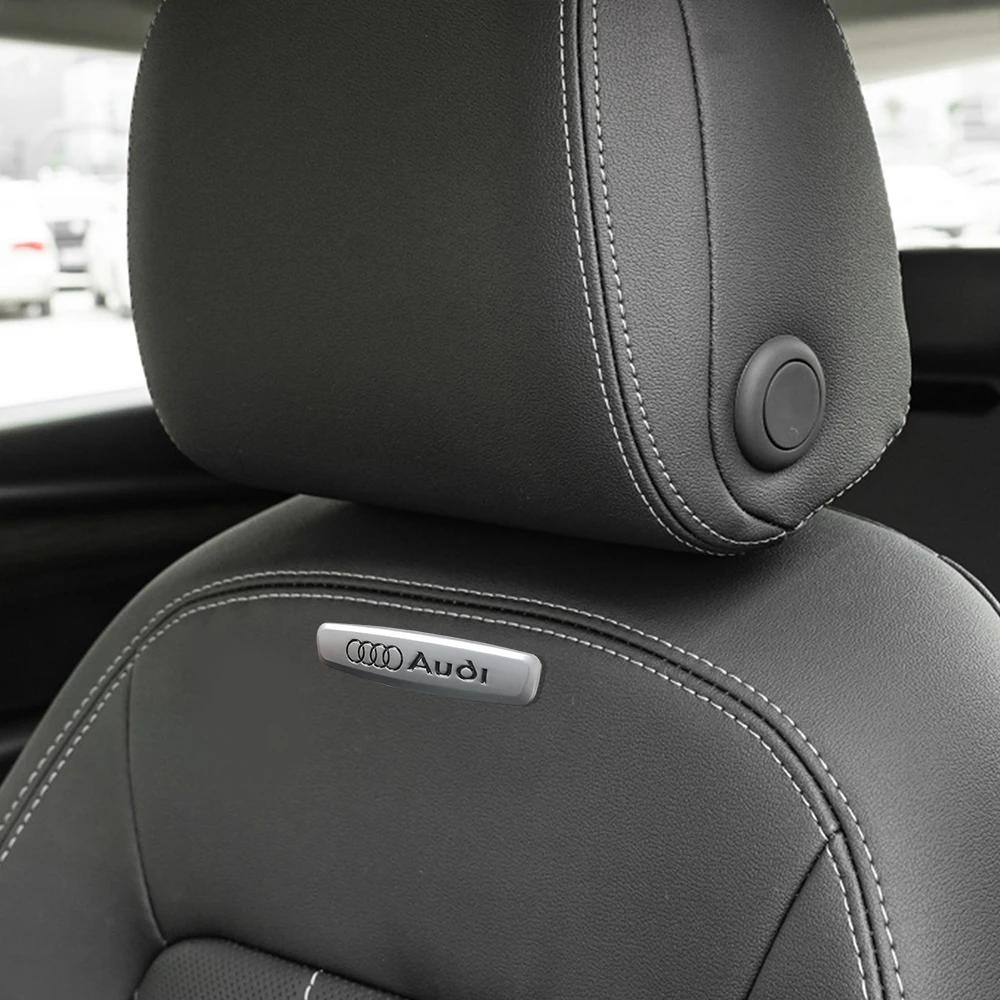 Auto-Sitzabzeichen-Aufkleber, Mittelkonsolen-Sitzemblem, Ventilkappe für Audi SLINE RS Quattro A4 B8 A3 8P A6 C7 8V B6 B7 B9 – Detail 2