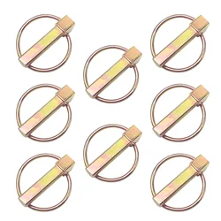 8pcs O-shape Lynch pin Heavy Duty Steel Coupler Latch Ring Clip 1/4