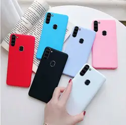 Candy Color Silicone Case For Samsung Galaxy A11 M11 Simple Shockproof Case on for Samsung M11 A11 Cover