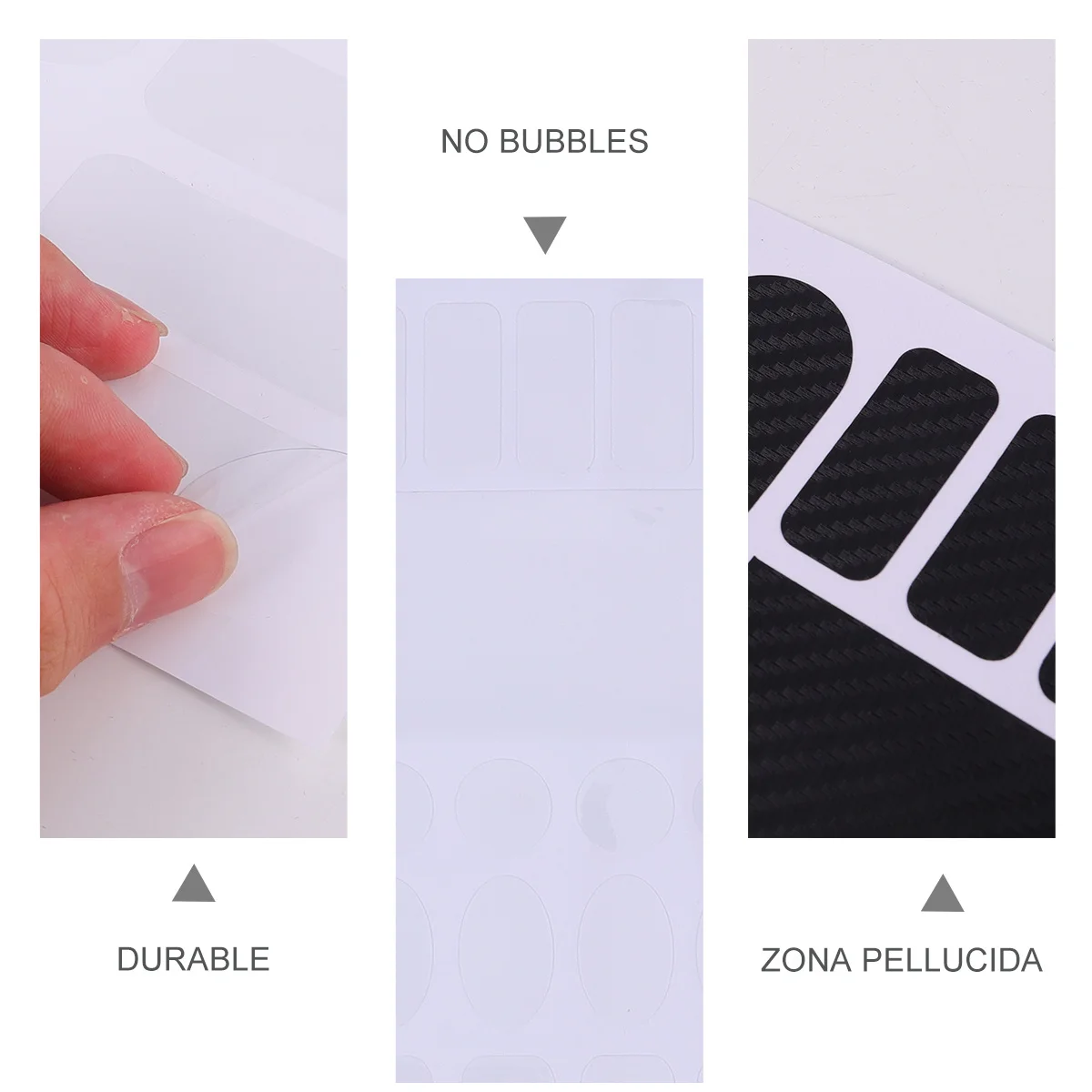 3Pcs Bike Frame Protective Stickers Matte Black Carbon Fiber Transparent Anti-Scratch Chain Stay Cover for Road Mountain Folding