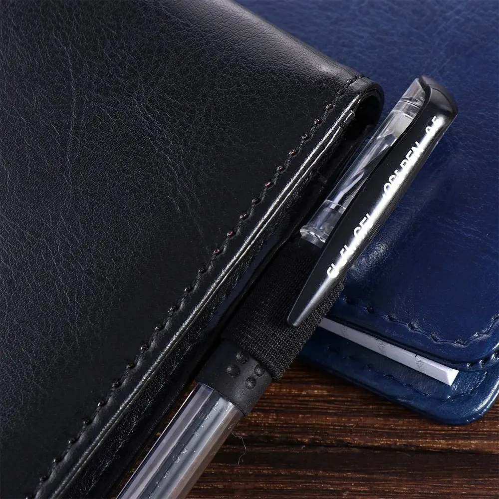 Stationery Multifunction Leather Cover Small Retro Diary A7 Notebook Pocket Planner Business Memos Mini Notepad