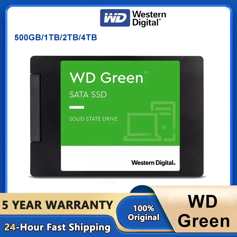 WD Green Internal SATA3 SSD 2.5 Inch Solid State Hard Disk 250GB 1TB 2TB Low Power Storage Drive For Laptop Desktop Computer