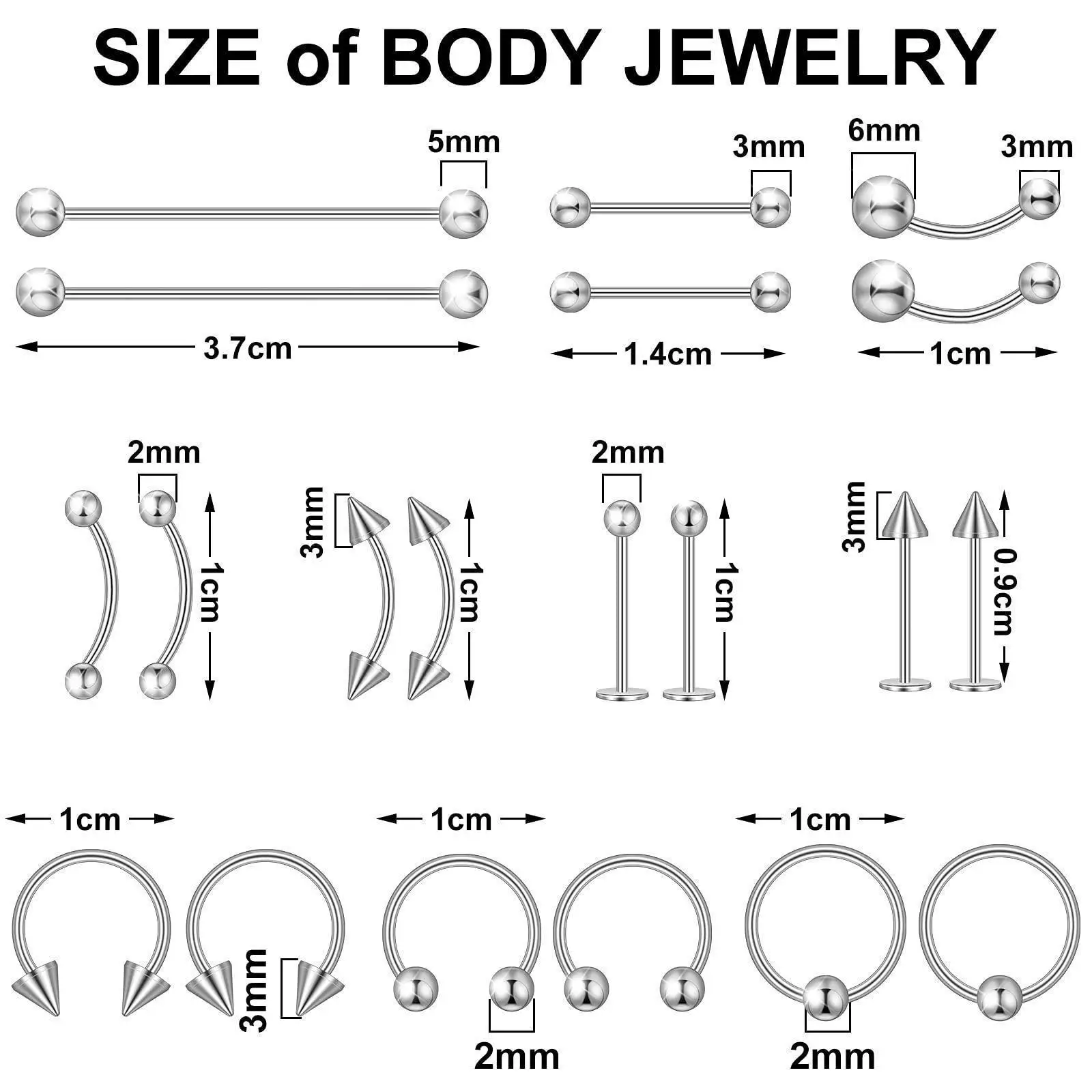 41 Pieces Body Piercing Tool Kit Include Septum Forceps Clamp Pliers Stainless Steel Needles Nose Ring Ear Lip Belly Navel