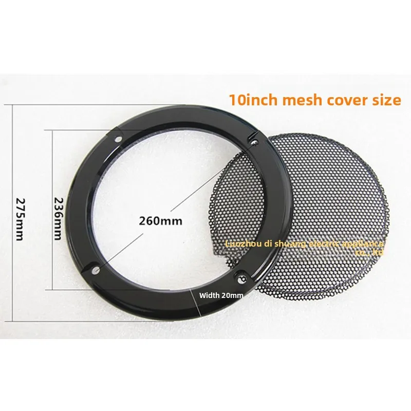 MW Audio, set van 2 luidsprekerroosters, 4"/5"/6,5"/8"/10", beschermhoes voor subwoofer met decoratieve ring voor in de auto.
