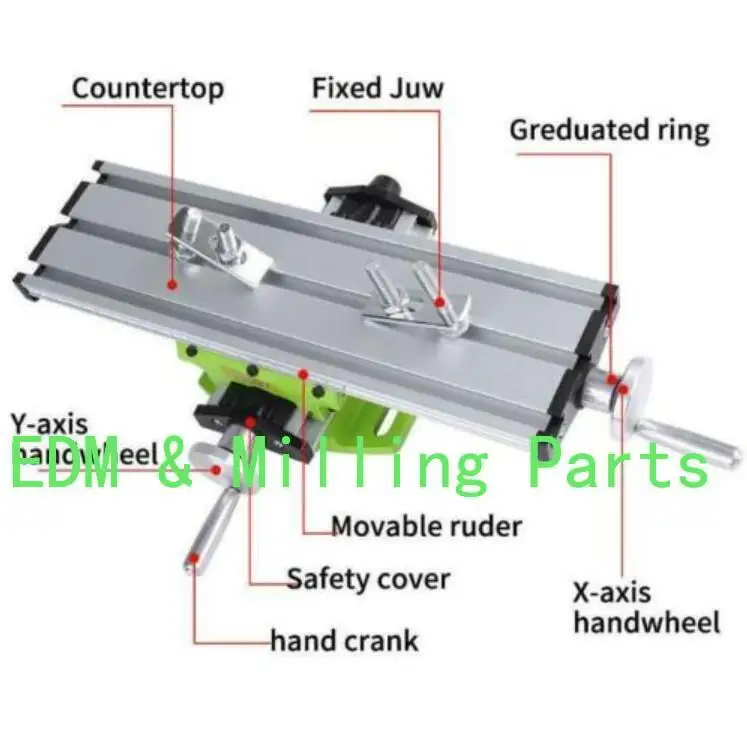 CNC Milling Machine Adjustable Multifunction Desk Support Bench Mini 310*90*78mm For Bridgeport Mill Part