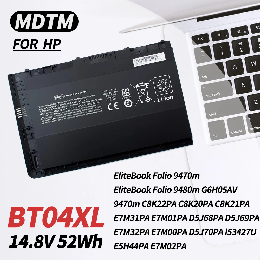 BT04XL 687945-001 Battery for HP Elitebook Folio 9470 9480 9470M 9480M Notebook H4Q47AA HSTNN-IB3Z HSTNN-DB3Z BT04 BA06 BA06XL