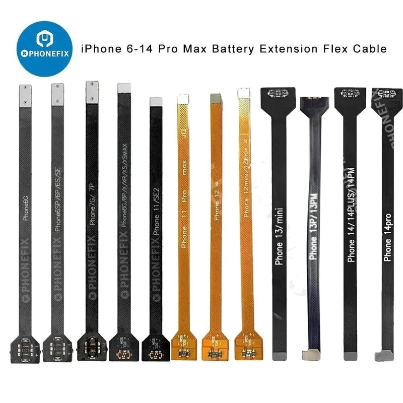 배터리 익스텐션 테스트 수리 케이블, 아이폰 11 12 13 14 15 Pro MAX X XS XR 8 6 7 SE 배터리 연장 플렉스 교체 부품 도구
