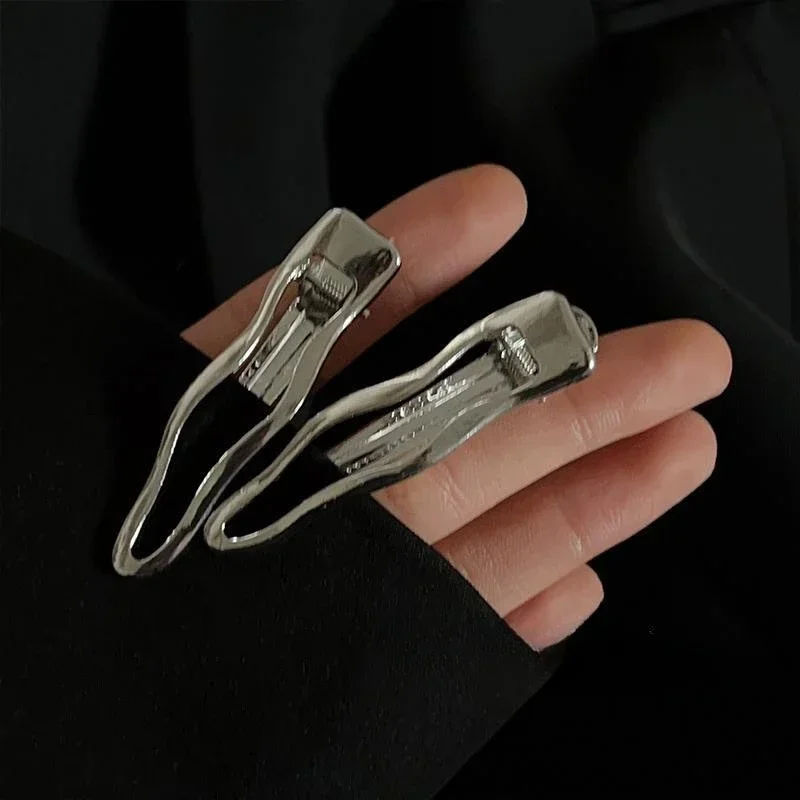 Metal Wave Barrettes Special-Interest Design Cold Wind Ins Bang Clip Duckbill Clip Side Clip Hairpin Headdress Female