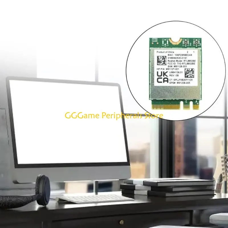 

U55B WiFi 6 Dual-Band AX1800 Realtek- RTL8852BE M2-NGFF Adapter BT5.2 Wireless Wlan