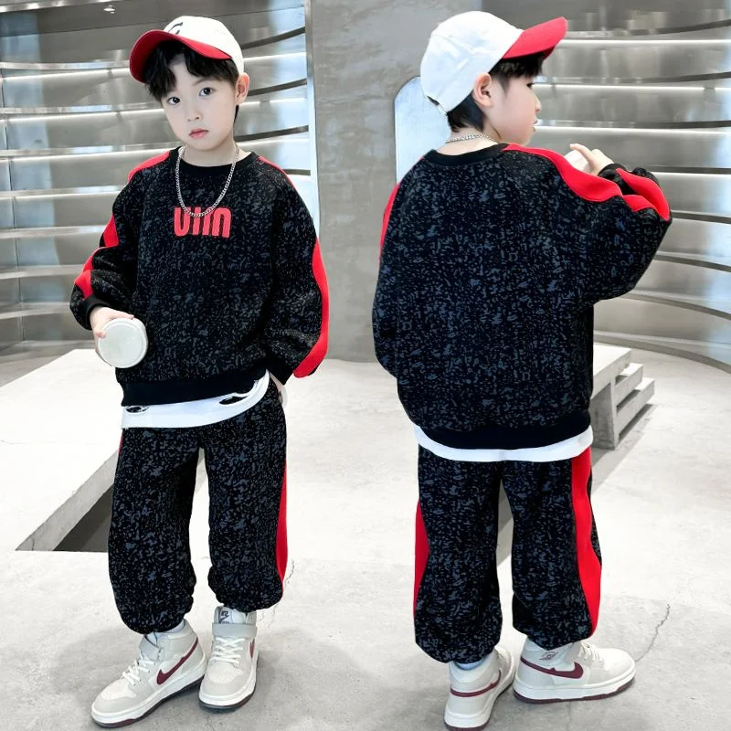 

Boys Sweatshirts +Pants Kids Suits 2PCS/Set Cotton 2024 Graceful Spring Autumn Cotton High Quality Christmas Gift Children Cloth