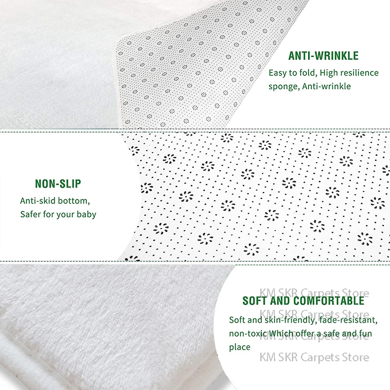 Football Field Carpet Living Room Foldable Big Size Floor Mats 200x300cm Non-slip Play Mat for Children Bedroom Machine Washable