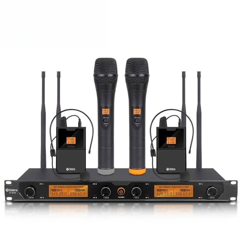 One to four wireless microphone KTV family entertainment performance conference speech wedding event microphone