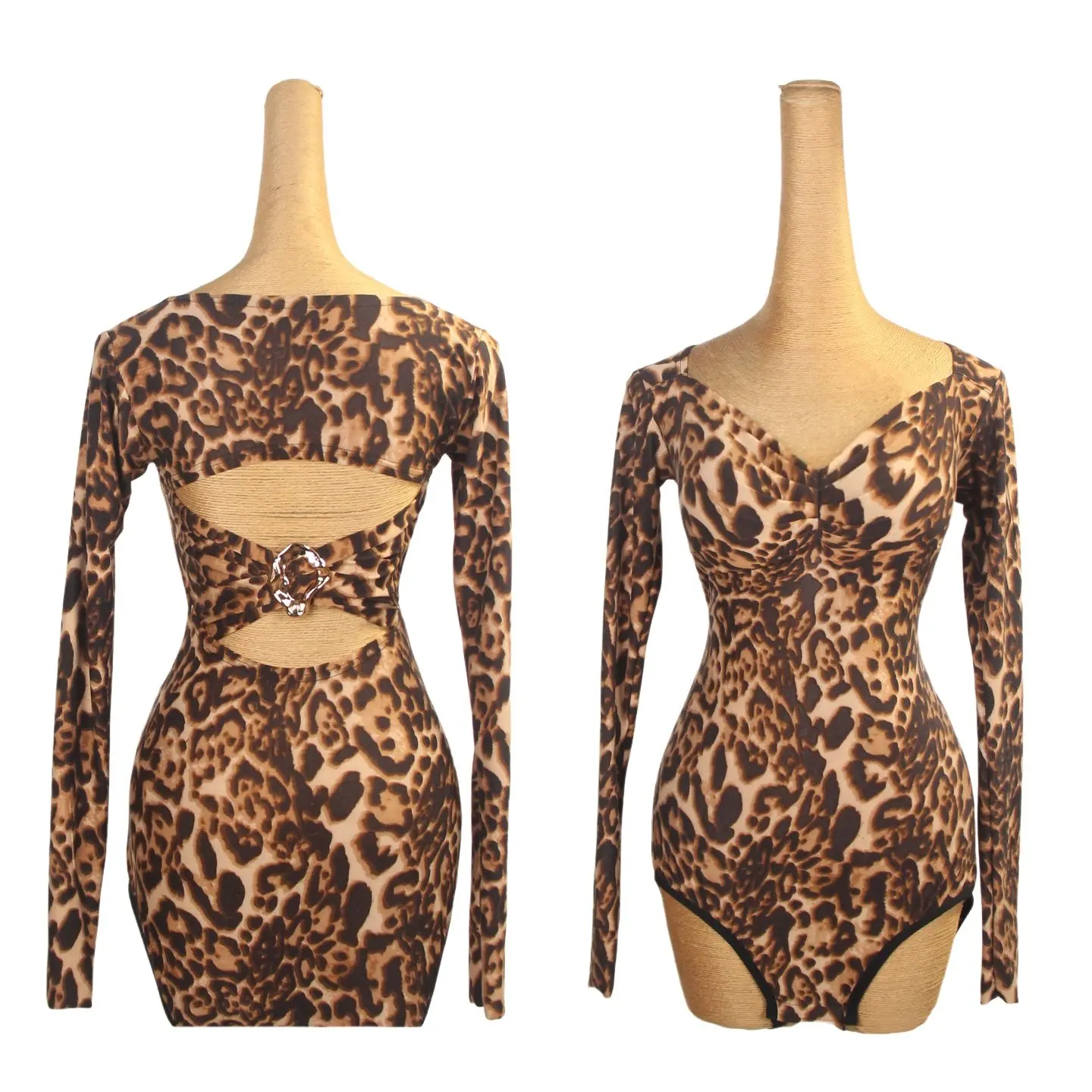 

Новинка 2026: Женская одежда для латиноамериканских танцев, леотарды с леопардовым принтом, топы с длинными рукавами для тренировок, одежда для румбы, самбы, бальных танцев SS1452