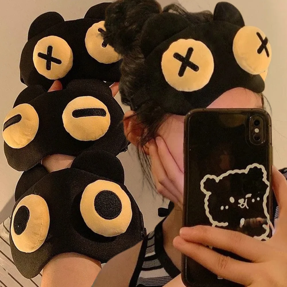Masque pour les yeux de sommeil de dessin animé mignon drôle Anime couverture pour les yeux masque de couchage enfants yeux ombre bande bandeaux aide au sommeil voyage repos oculaire