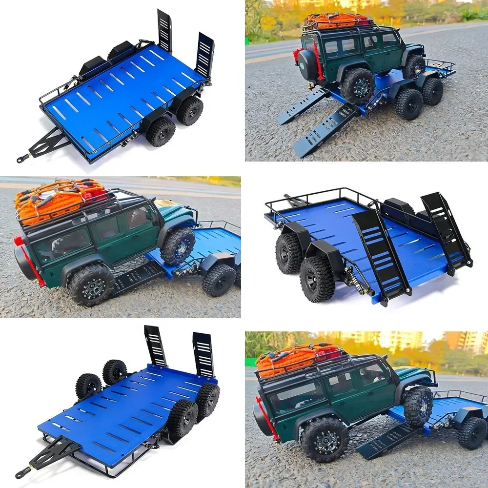 Metal Trailer Car Hopper Trail For Trxs 1/18 TRX4M Cars Trailer Heavy Duty Truck DIY Parts-AU41
