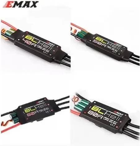 Emax BLHeli /SimonK BL/SM 12A 20A 40A 60A 80A ESC 2-4S 2-6S Electronic speed control for RC drone Airplane Helicopter