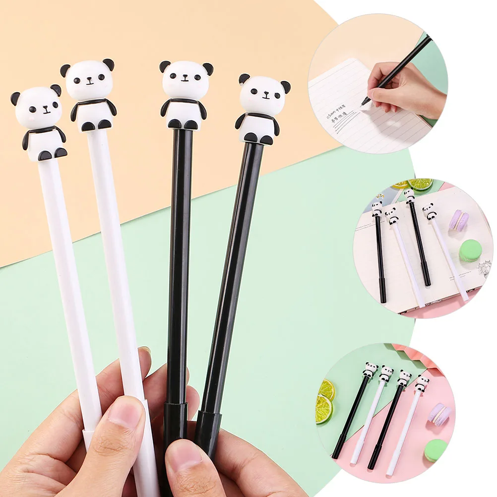 

20pcs Panda Pens 0.5Mm Creative Cartoon Animal Black Ink Fine Dry Office School Stationery Plastic Silicone