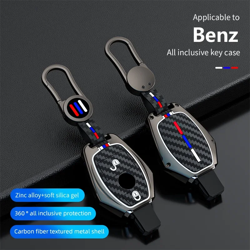 

Zinc Alloy Car Remote Key Case Cover Shell Fob For Mercedes Benz A C E S Class GLA CLA GLK GLC CLS W204 W463 W176 W251 W205 AMG