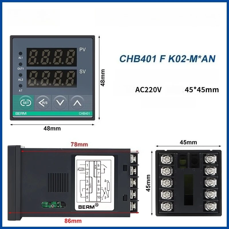 Picture 7: CHB401 CHB402 CHB702 CHB901 CHB902 Intelligent Digital Temperature Control Meter PID Relay SSR Logic Level Output 220V 12V