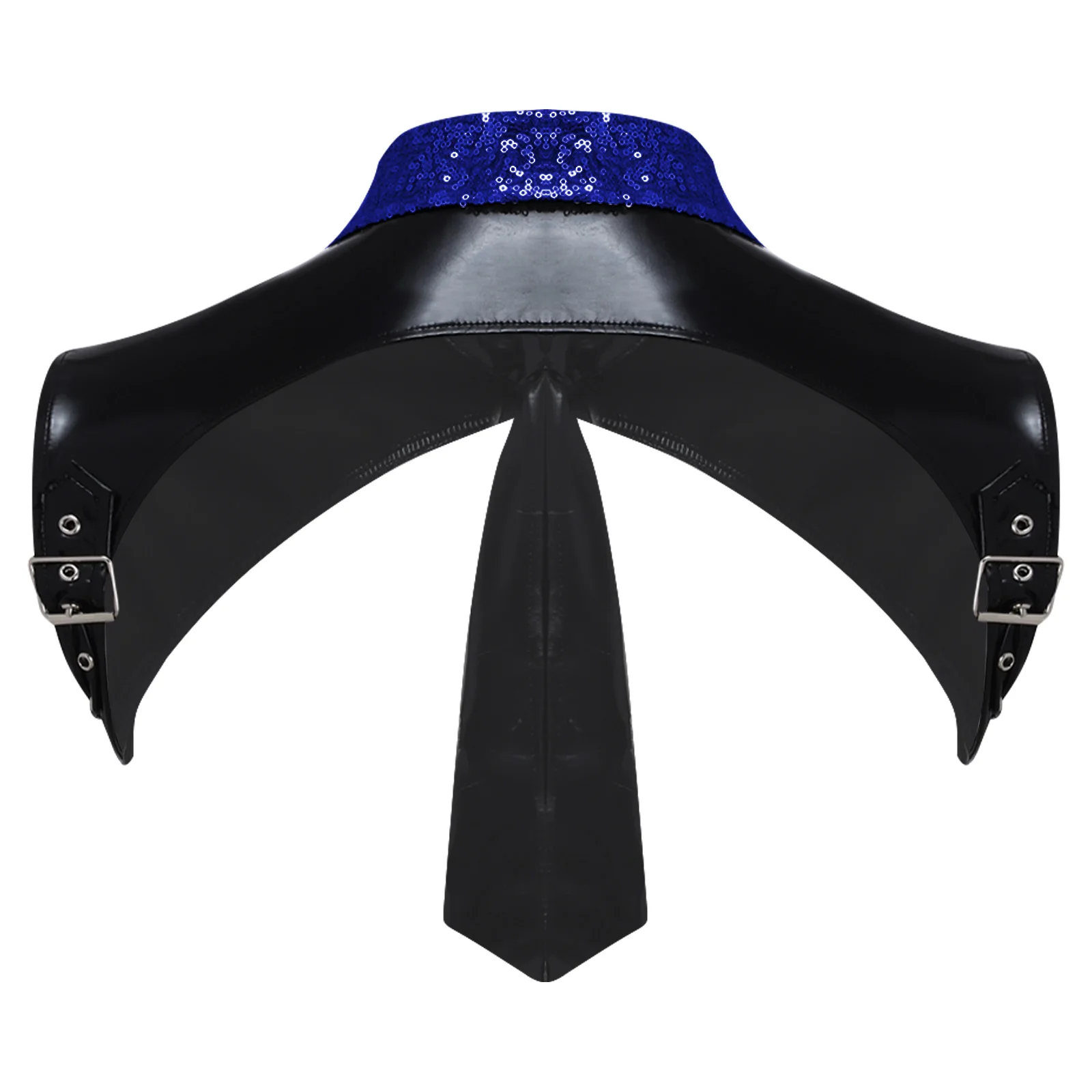 

Mens Shrugs Body Chest Harness Sequins Collar Strap Belt A Tie for Clubwear Cosplay Costume Bondage Gear Party Dress Up Outfit