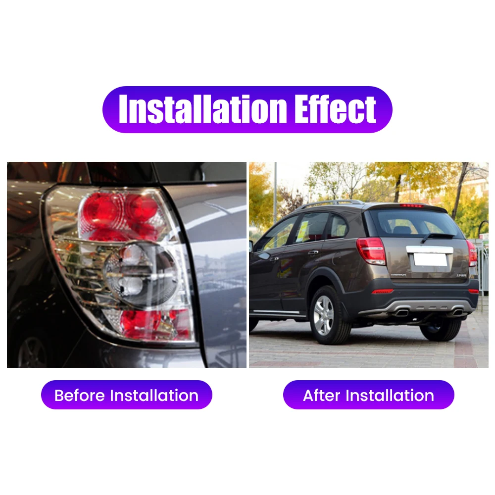 

2PCs Car Tail Light Assembly For Chevrolet Captiva 2008-2015 LED DRL Running Light Brake Flowing Water Flicker Taillights