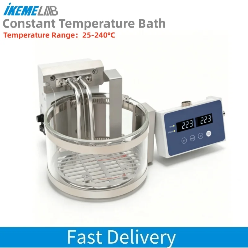 IKEME Constant Temperature Bath 25-240℃ Precision Thermostat Water Tank Stainless Steel Heating Bath for Lab Chemistry Biology