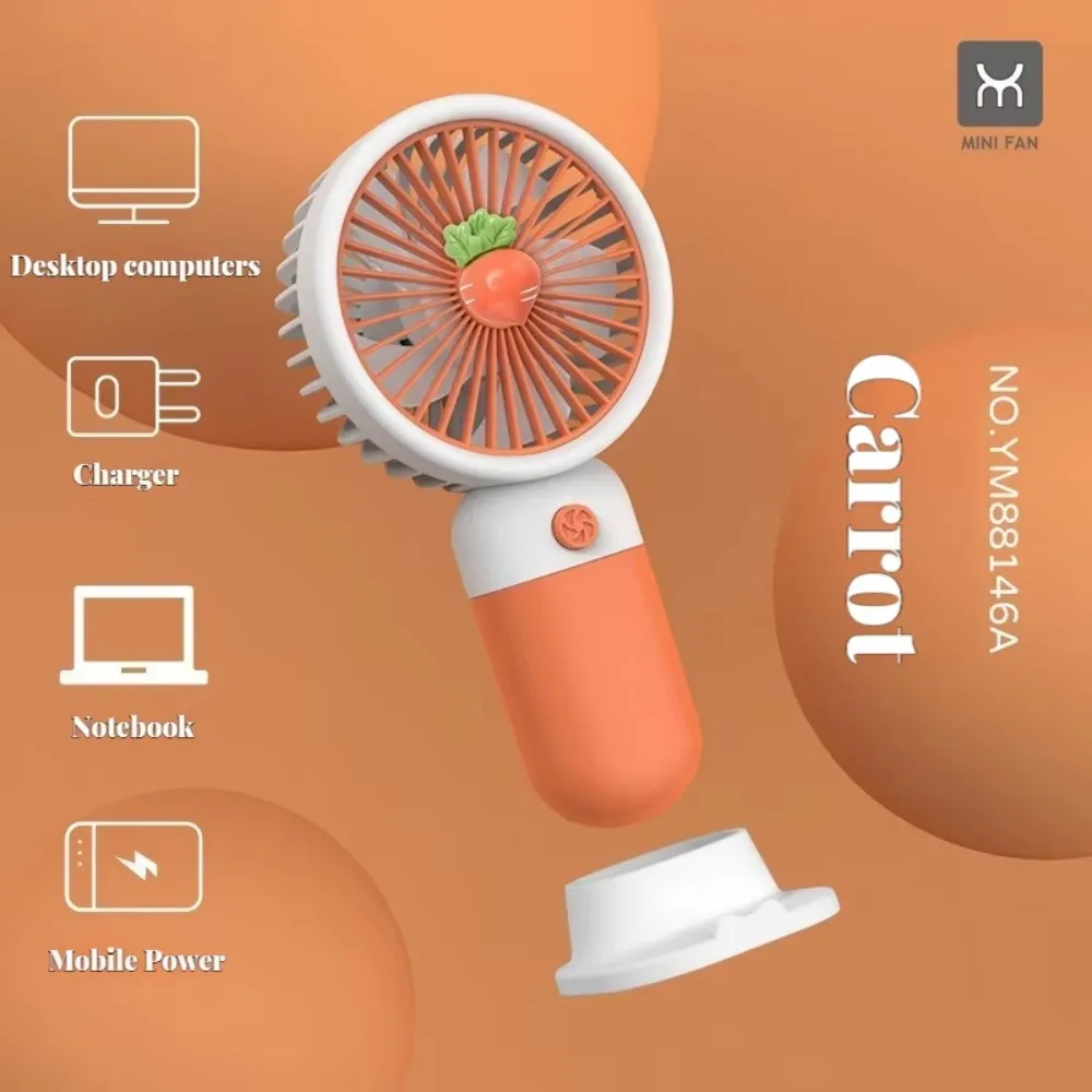 

Handheld Cartoon Design Mini Fan Fruit Theme Multiple Styles Handheld Fan Multiple Colors Cute Style Portable Fan Personal Use