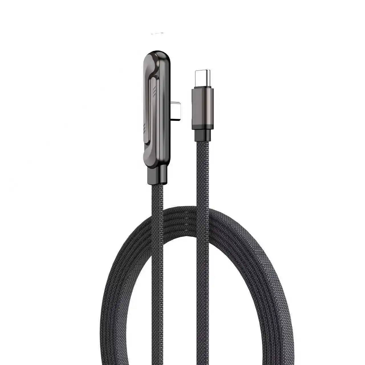 240W Typ-C zu Typ-C Kabel, Winkel-Ladekabel, faltbarer Ständer, Handyhalter für iPhone 17/16/15, für Samsung Ladegerät