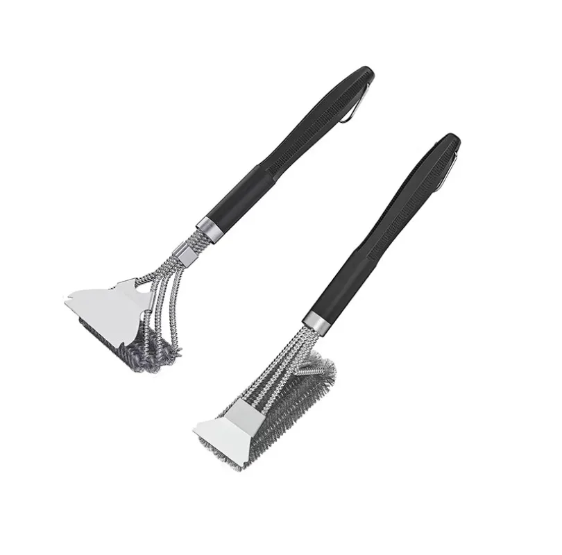 

Проволочная щетина из нержавеющей стали для уличных грилей, аксессуары для барбекю, сменные 1 комплект щеток для гриля и скребков