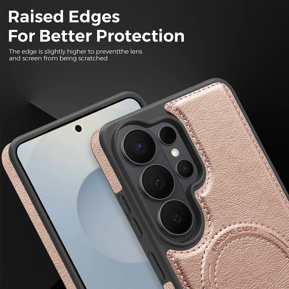 Magnetic Bracket Phone Case For Samsung Galaxy S26 S25 Ultra Plus S24 FE Edge 5G PU Leather Shockproof Cases Magnetism Charging - view 6