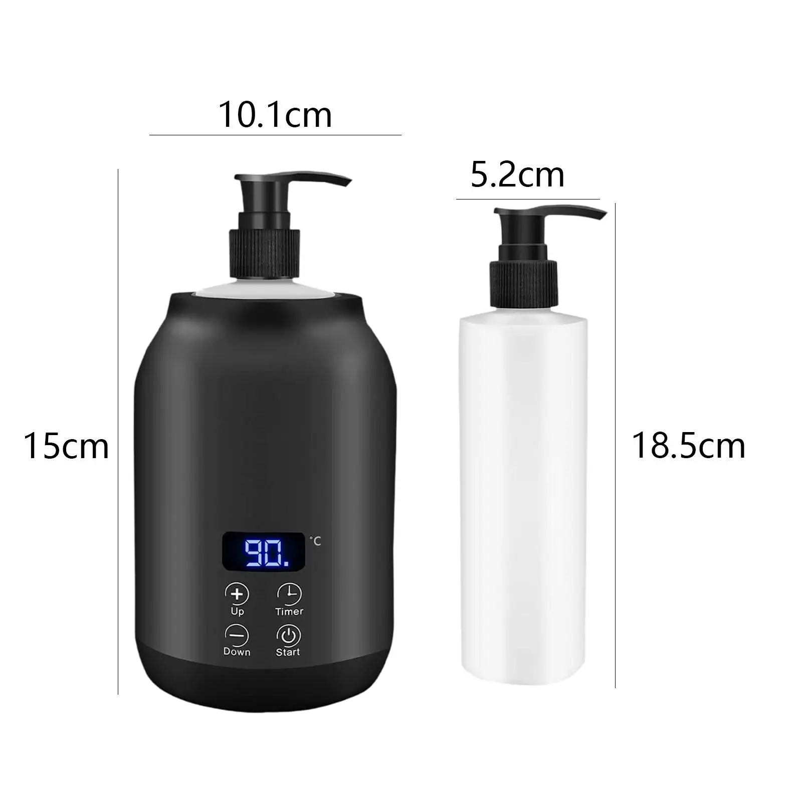 Single Bottle Massage Oil Heater with LED Display with Bottles Massage Tools Lightweight Quick Heating Small Cream Heater Bottle