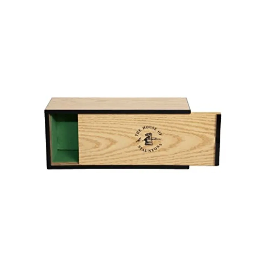 

Slidetop Chess Box for Elegant Storage and Transport of Chess Pieces Ideal for Tournament Play Home Use and Travel Features Smo