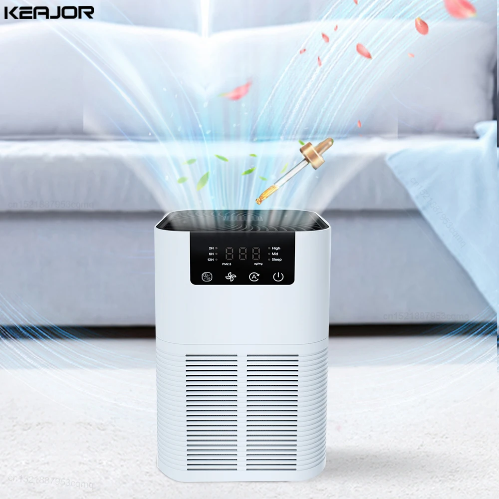 

Air Purifier Negative Ions Generator with Aromatherapy Smoke Odor Eliminator Air Cleaner for Household HEPA Filter Air Freshener