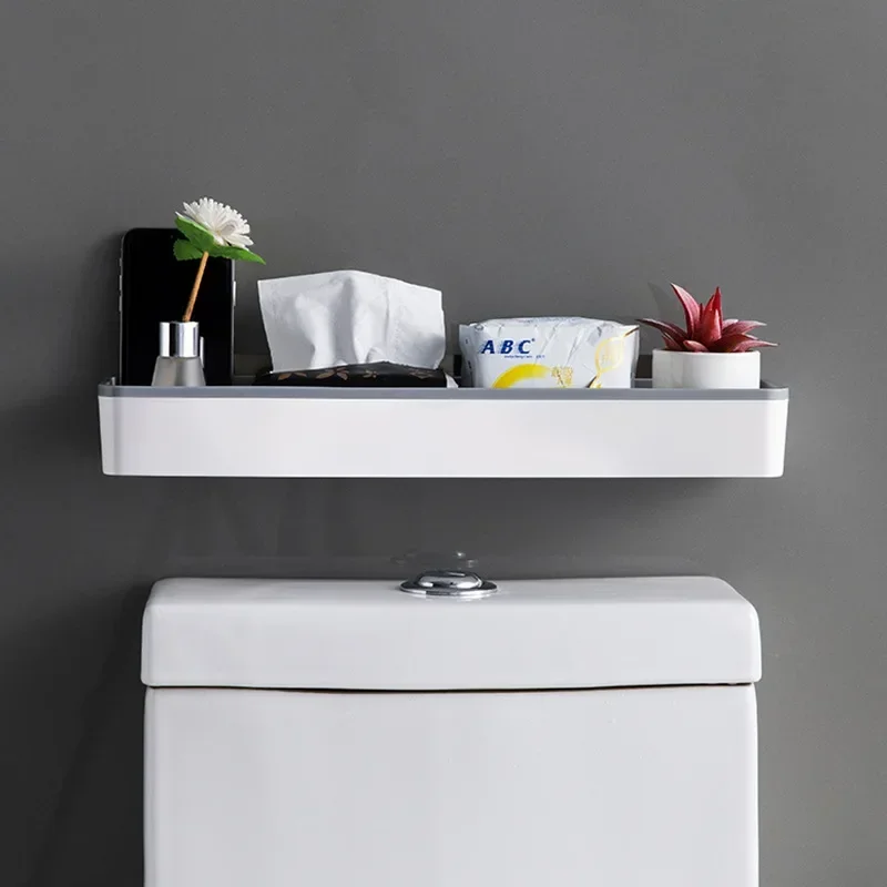 HOT SALE Wall Hanging Toilet Bathroom Storage Cabinet Rack Punch Free Multifunctional Artifact Above Toilet Rack Shelf Organizer