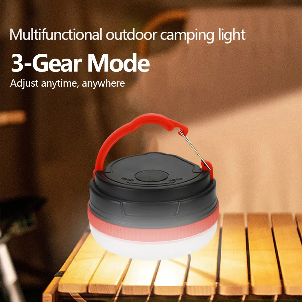 LED Camping Light 3 Lighting Modes Hanging Camp Lamp Emergency Light with Magnet for Outdoor Work Tent Hiking