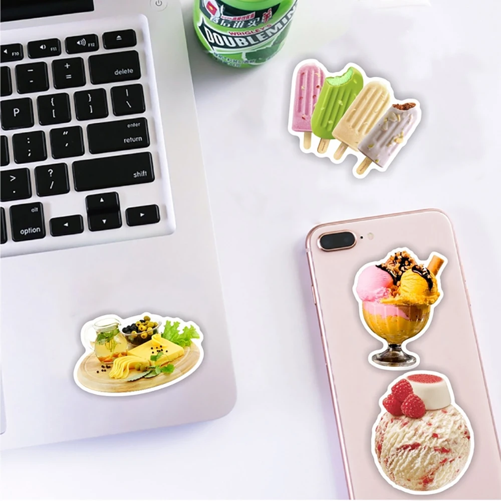 10/30/50PCS Mix Cute Food Milk Butter Stickers INS Style Decals DIY Laptop Luggage Skateboard Phone Suitcase Guitar Sticker Toy