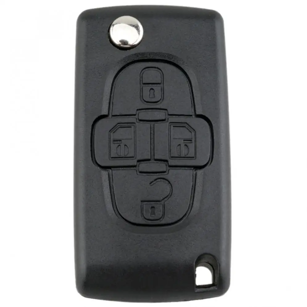 ASK 433Mhz 4 Buttons ID46 Chip and VA2 Blade CE0523 Flip Folding Remote Key Fob Fit for Peugeot 1007 Citroen  C8