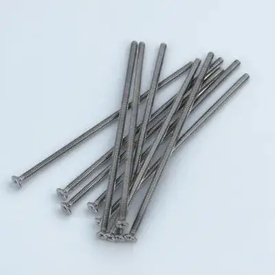 

10Pcs Extended Outlet Screws Long Stainless Steel Wall Plate Screws for DIY Household Repair and Maintenance Flat Screws,