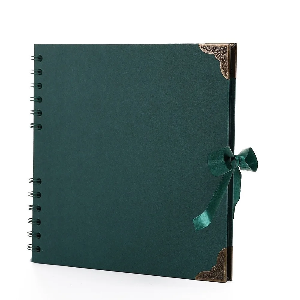 Self Adhesive Photo Album Notepad Blank Pages Hardcover Album Scrapbook Memory Book Kraft Paper Lay-Flat Design Journal Notebook