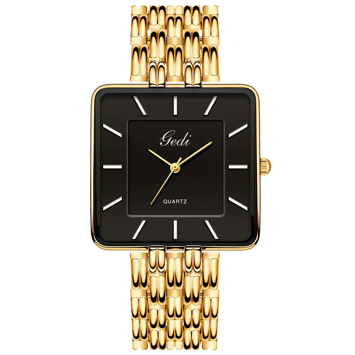 Reloj de negocios para hombre, relojes cuadrados simples para parejas, relojes de pulsera de cuarzo ultrafinos de acero inoxidable resistentes al agua para mujer