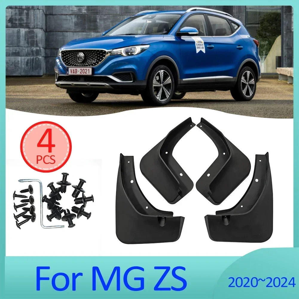 

Car Mud Flaps Fender For MG ZS 2020 2021 2022 2023 2024 Front And Rear Wheel MudFlaps 4PCS Splash Guards Fender Auto Accessories