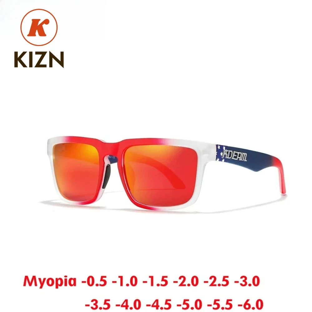 

KIZN Classic Men Polarized Myopia Sunglasses Sports Outdoor TR90 UV400 Glasses Women Prescription Optics Eyewear -0.50 to -6.0