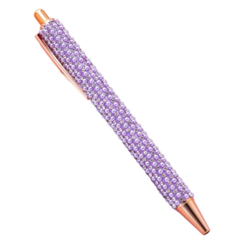 Stylo à bille rétractable avec perles, stylo de signature de bureau, stylo d'affaires, écrire en douceur, cadeau