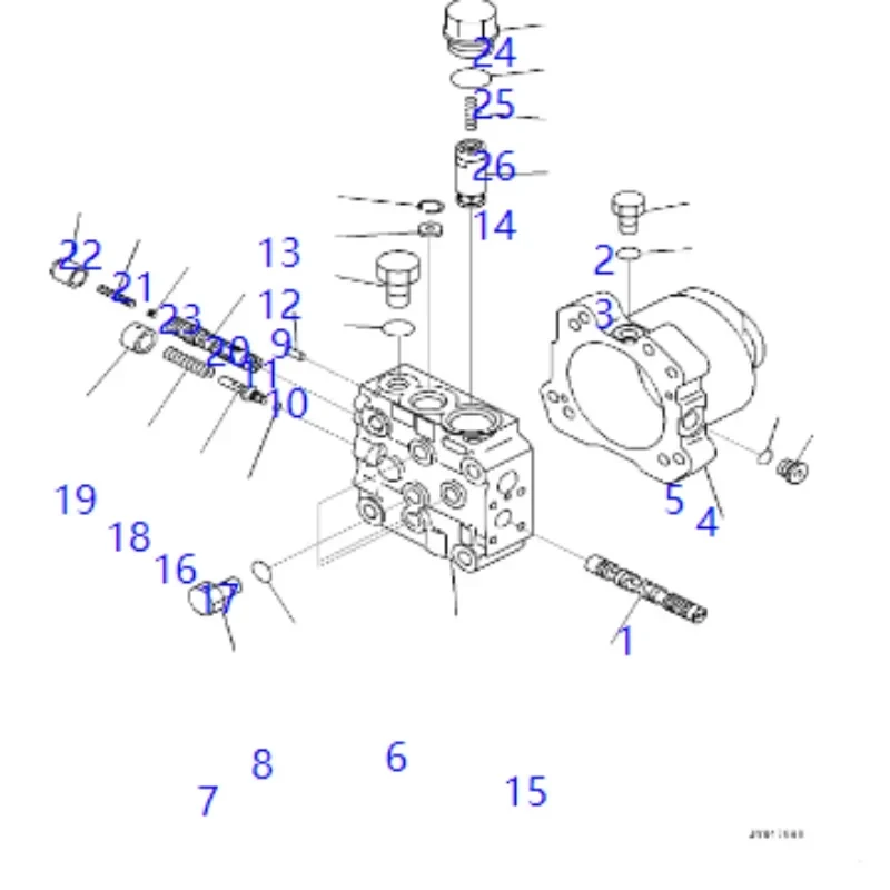 Excaor Parts WA0- Motor Assembly -S-00 S00