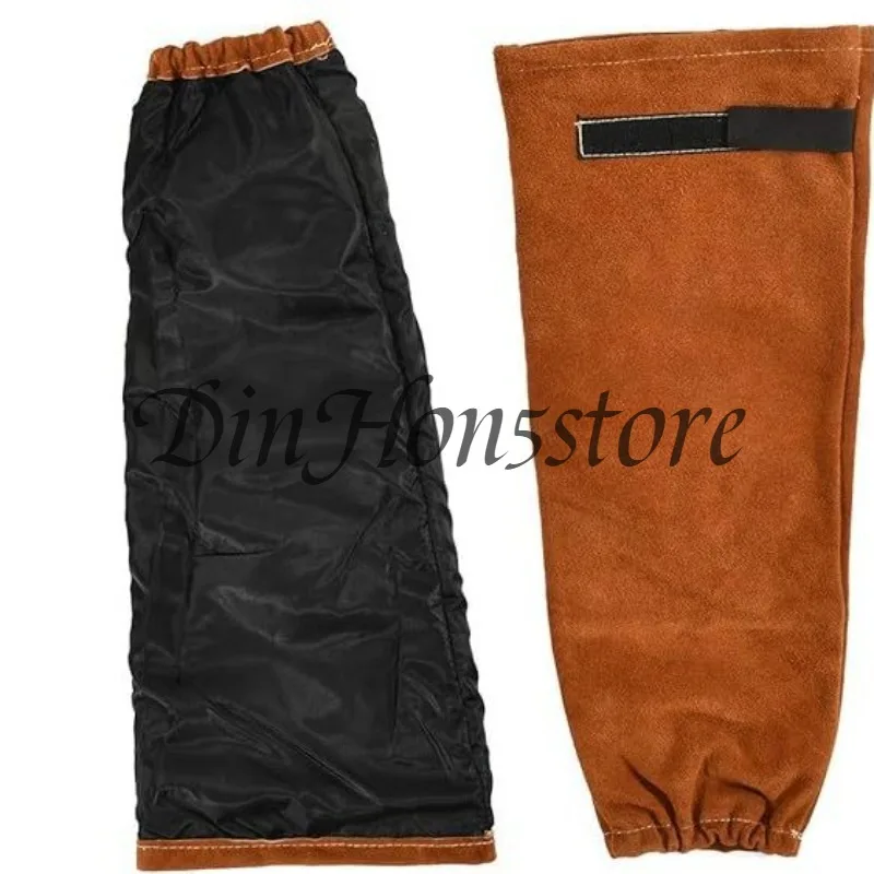 2025 New Heat-resistant, Flame-retardant, Heavy-duty Leather Arm Protection Welding Work Sleeve with Kevlar Stitching and Lining