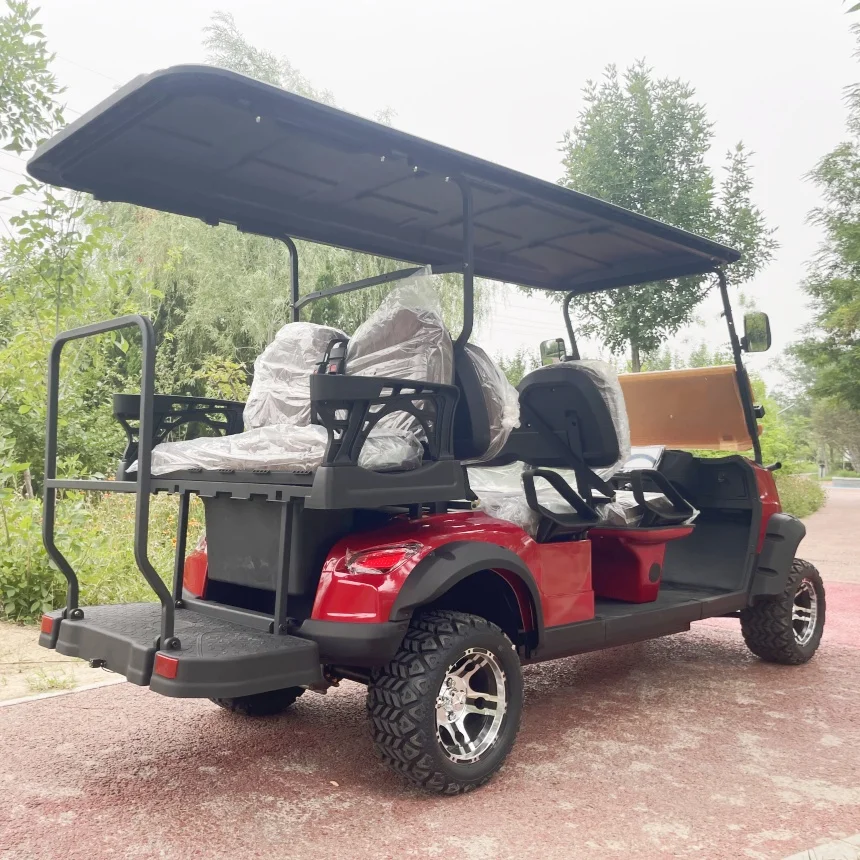 Electric Golf Cart Touch Screen Multimedia Player Car Body Steel Frame Abs Engineering Plastics Travel Speed 40-45 km/h Golf Car