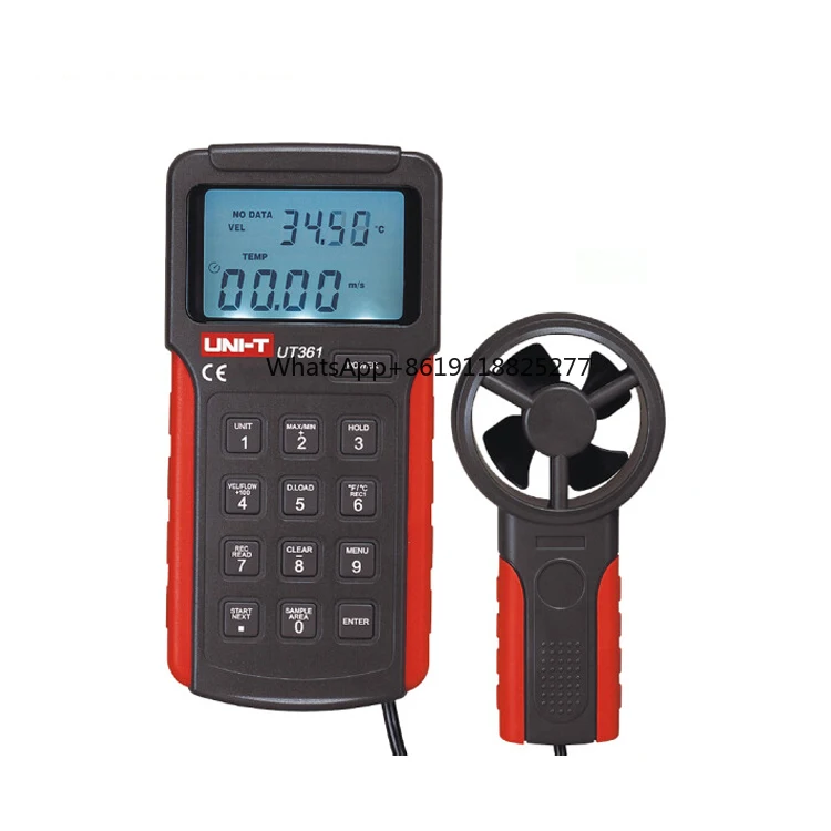 Elektronisches digitales Hand anemometer zur meteoro logischen Wind überwachung ut361