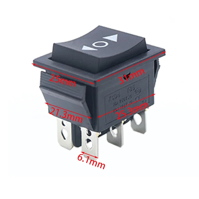 KCD4 Rocker Switch Reset Arrow Boat Switch 3 Position 6 Pin 16A 250V 20A 125VAC Power Rectifier Switch