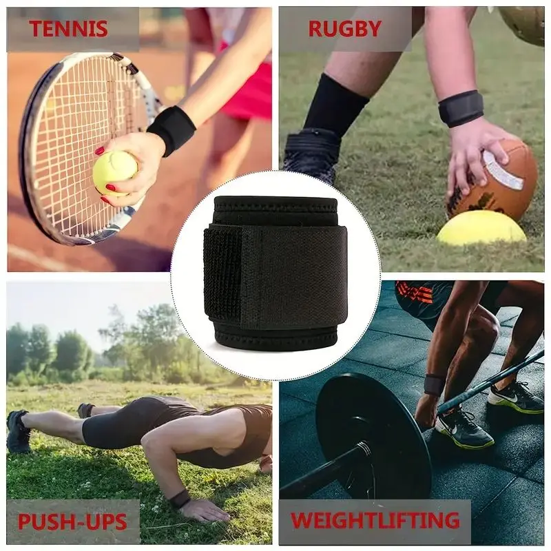 1-Piece Polyester Wristband for Sports Fitness Adjustable Support Strap Effective Prevention of Sprains And Strains